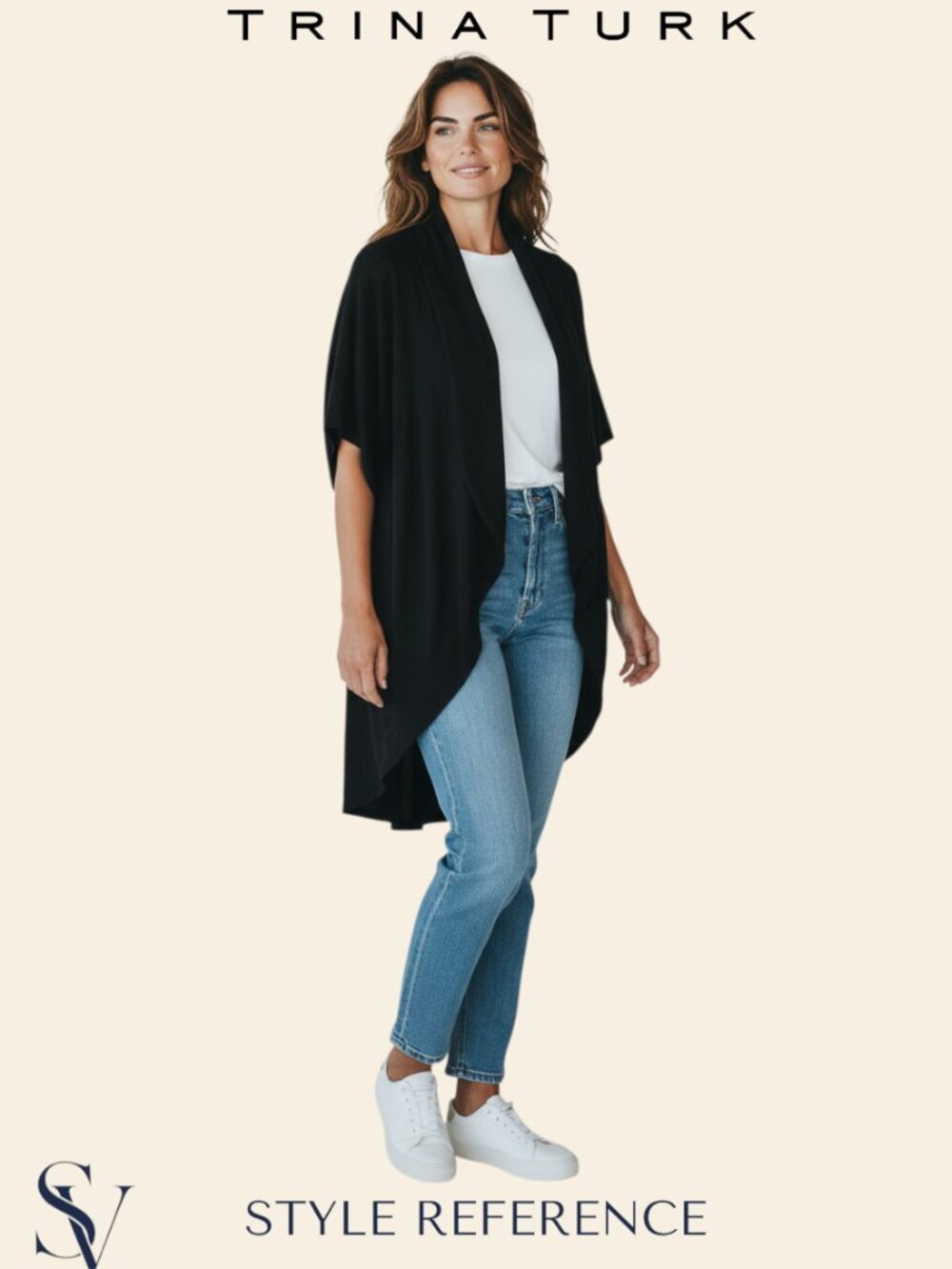 Trina Turk Silk Cashmere Babydoll Draped Cardigan